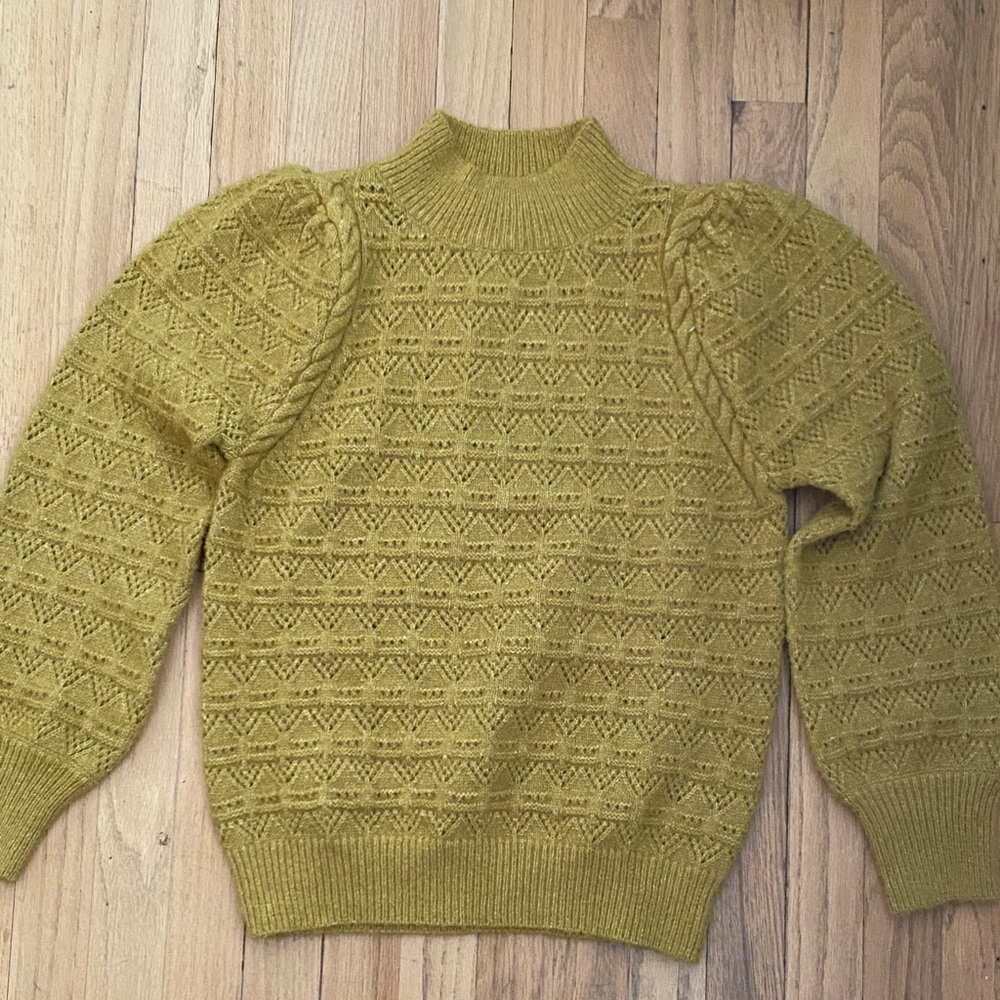 Roolee Textured Knit Sweater in Olive